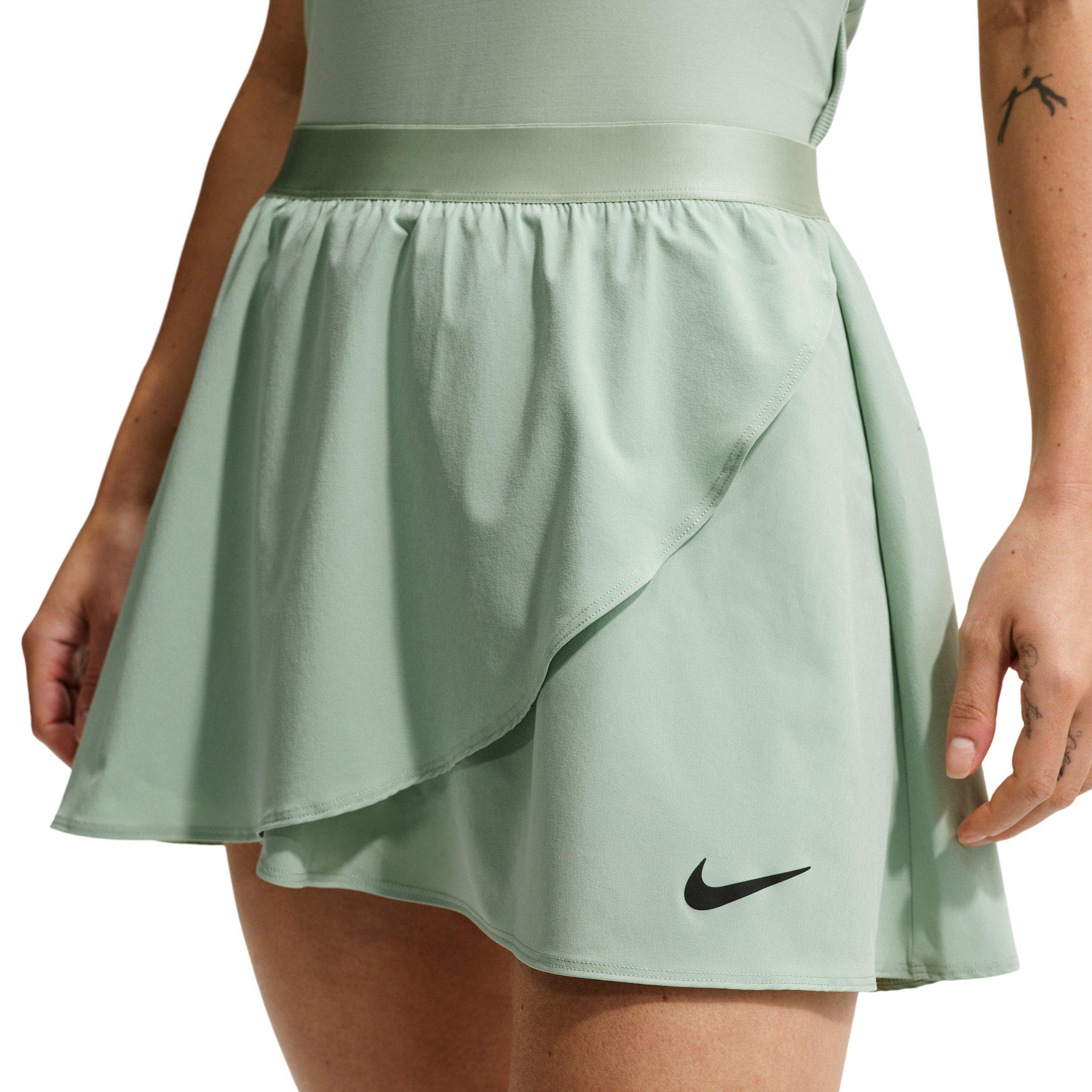 Nike Women's Court Dri-FIT High-Waisted Slam Woven Tennis Skirt - GREEN/BLACK